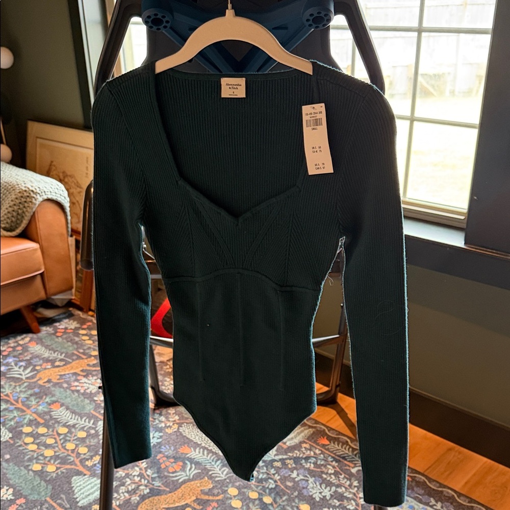 Abercrombie & Fitch Teal Ribbed Top